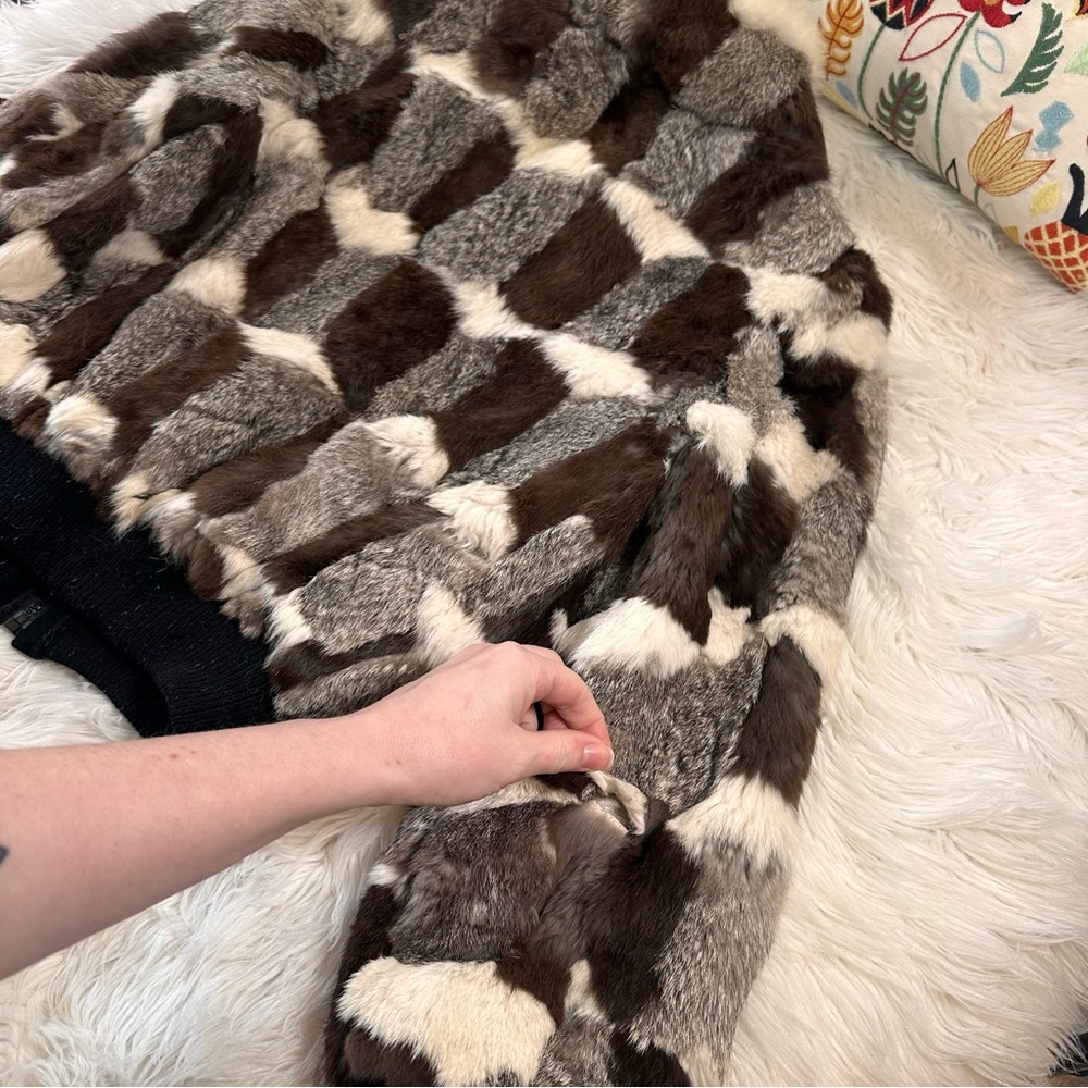 Dino Rico • Vintage Patchwork Rabbit Fur Coat - Picture 15 of 16